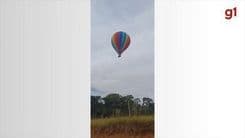 Balão com 35 passageiros caiu na zona rural de Capela do Alto, resultando em uma morte. Reprodução: g1
