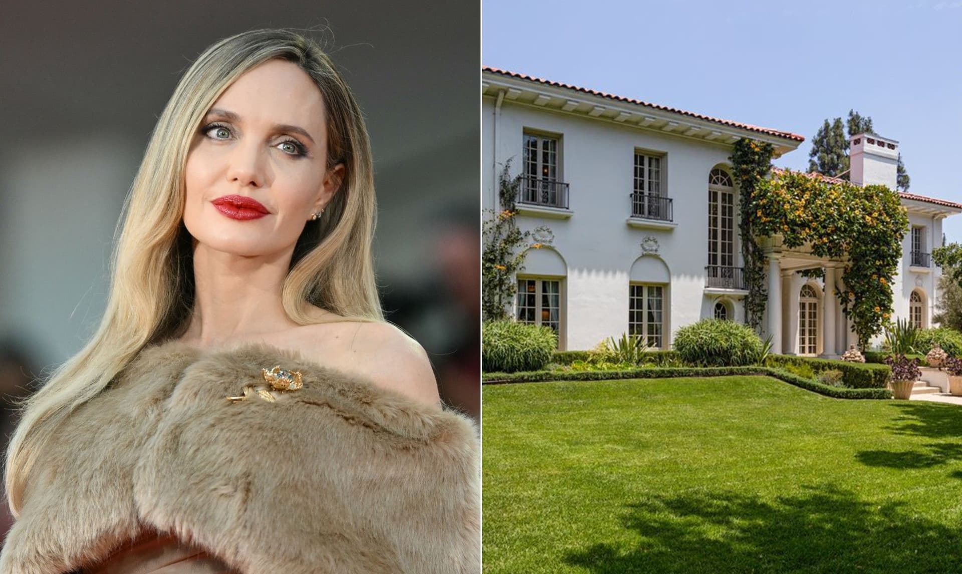 Angelina Jolie planeja vender sua mansão de US$ 24,5 milhões em Los Angeles. Reprodução: Globo