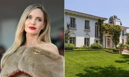 Angelina Jolie planeja vender sua mansão de US$ 24,5 milhões em Los Angeles. Reprodução: Globo