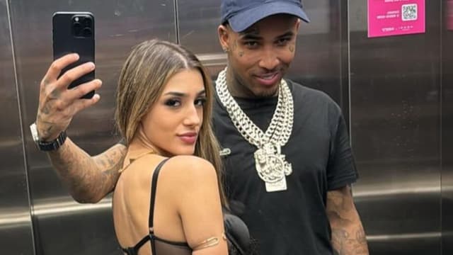 Bia Miranda e Samuel Sant'Anna, o Gato Preto, envolvidos em acidente com Porsche em São Paulo. Reprodução: Globo