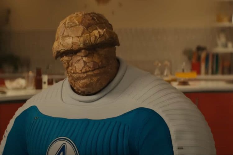 O personagem Coisa, da equipe de super-heróis Quarteto Fantástico, aparece em nova divulgação da Marvel. Reprodução: Gizmodo