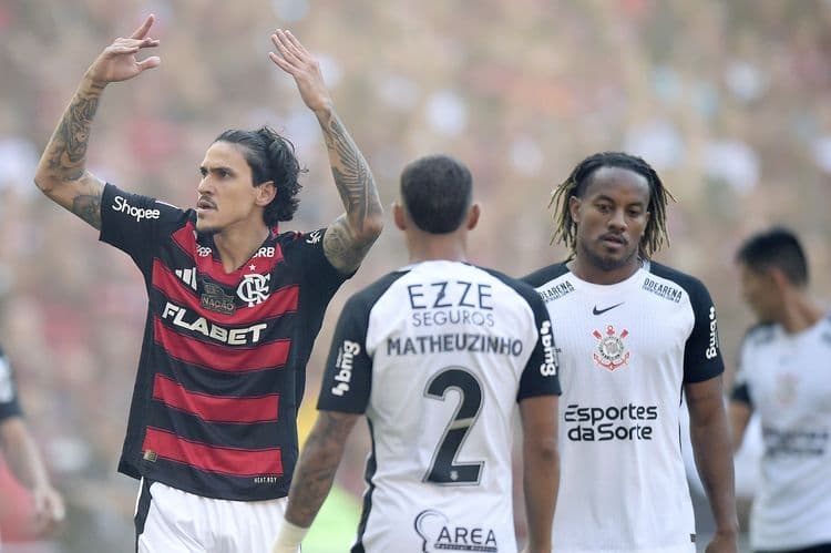 Rubro-Negro domina adversário e garante vitória com um primeiro tempo avassalador. Reprodução: Globo