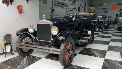 Ford T de 1925, relíquia de Jundiaí, completa 100 anos e impressiona em coleção particular. Reprodução: g1