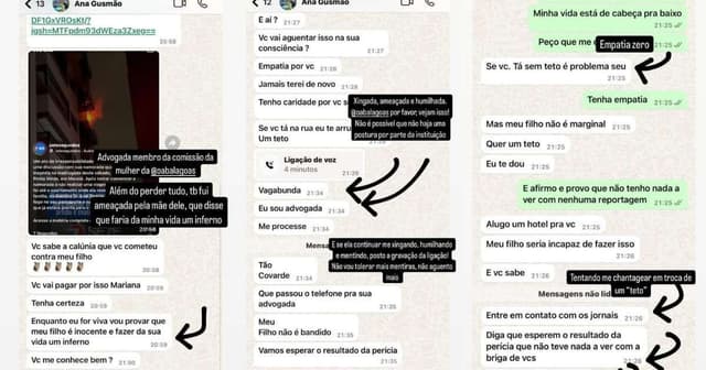 Mãe de empresário foragido ameaça vítima por WhatsApp
