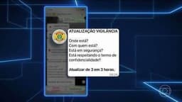 Criminosos se disfarçam de policiais federais para aplicar golpes em aplicativos de mensagem. Reprodução: Globo
