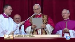 Robert Francis Prevost é anunciado como novo líder da Igreja Católica no Brasil. Reprodução: Globo