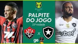 Botafogo encara o Vitória no Barradão pela 33ª rodada do Brasileirão. Legenda da imagem. Reprodução: Globo