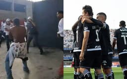 Torcida do Vasco se envolve em confrontos com a polícia após vitória sobre o Santos. Reprodução: Matheus Lima/Vasco