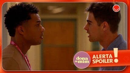 Davi confronta Samuel na Boaz, acusando-o de arruinar seu relacionamento com Leona; Reprodução: Globo