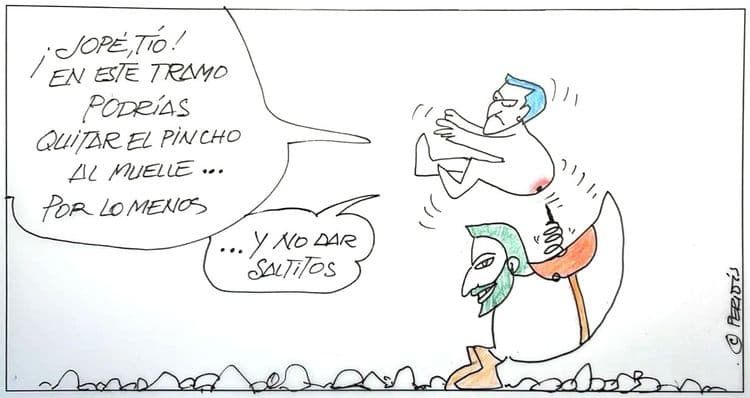 Charge de Peridis retrata Santiago Abascal, provocando reflexões sobre a política. Reprodução: El País