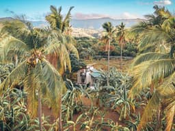 Tiny house de Eunice Panopio em Batangas, perto do vulcão Taal, transformado em Airbnb. Legenda da imagem. Reprodução: Business Insider - A. Goh