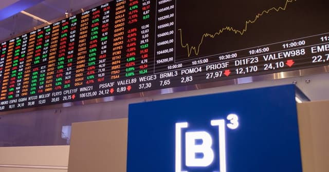 Ibovespa em queda na abertura, com foco no balanço da Nvidia. Reprodução: Veja