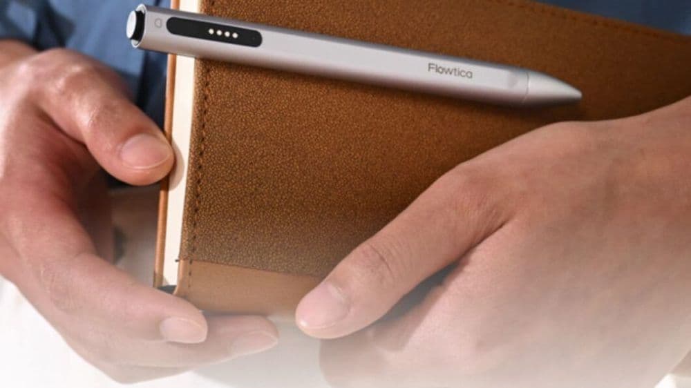 Caneta Flowtica Scribe com IA promete revolucionar anotações em reuniões e aulas. Reprodução: Tecnoblog