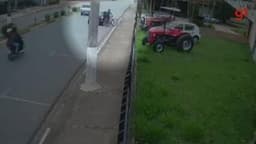 Motorista atropela ciclista e foge sem prestar socorro em Itapetininga. Reprodução: Globo