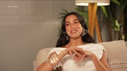 Dua Lipa elogia a paixão dos fãs brasileiros durante passagem pelo Brasil. Reprodução: Globo