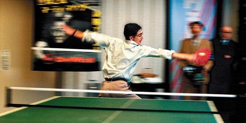 Timothée Chalamet brilha como jogador de tênis de mesa.. Reprodução: Oglobo