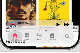 Nova aparência do iOS com o visual Liquid Glass da Apple. Reprodução: Gizmodo