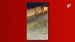 Imagens mostram o suspeito de abuso sexual perseguindo as vítimas antes do confronto com a polícia. Reprodução: Globo