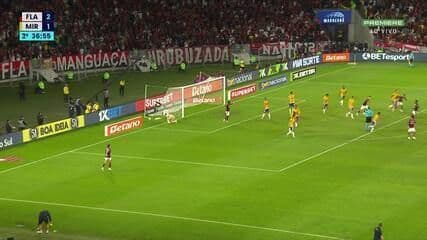 Flamengo vence Mirassol por 2 a 1 e assume a liderança do Brasileirão. Reprodução: Globo