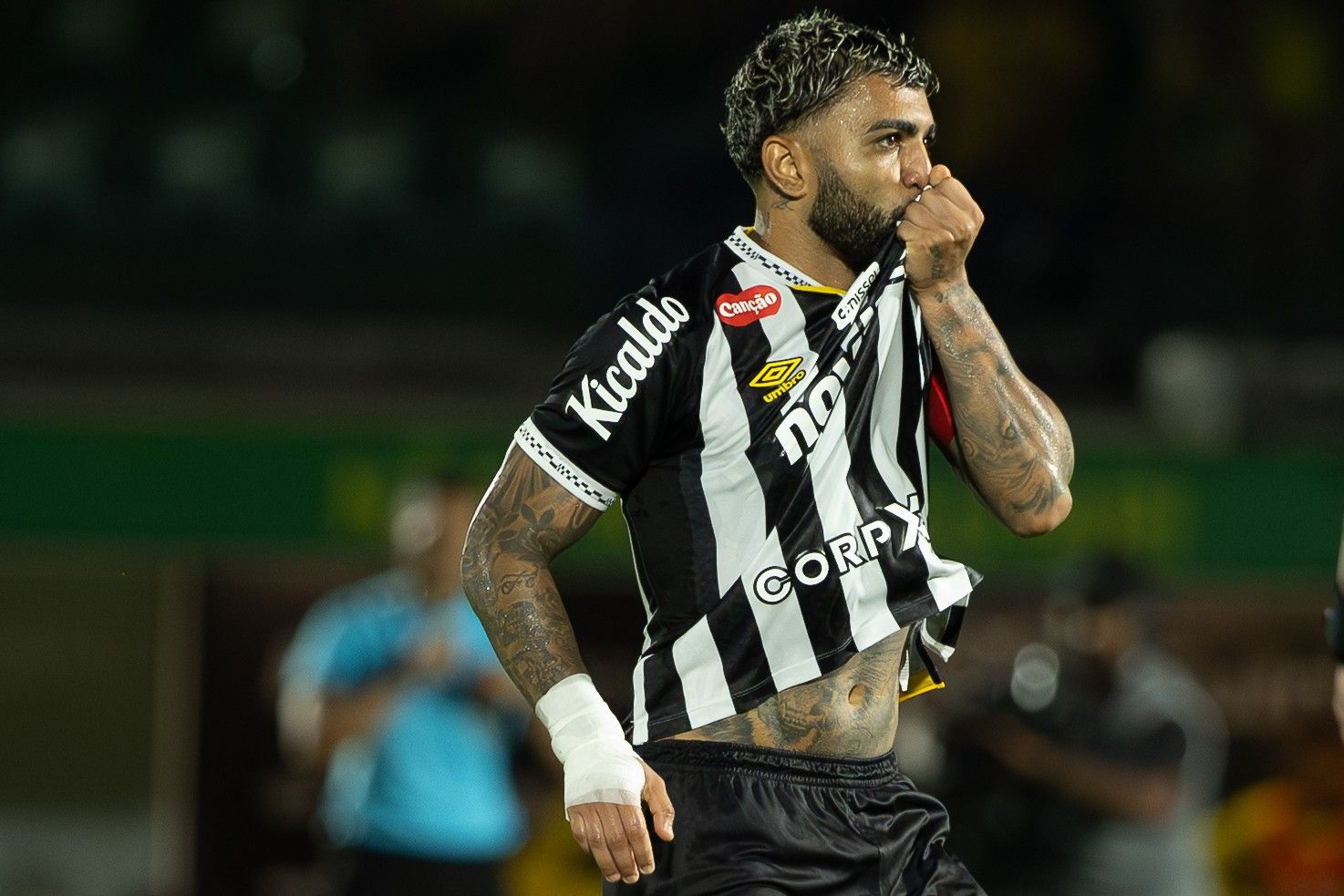 Gabigol em Santos x Corinthians: ver Neymar.. Reprodução: Ge