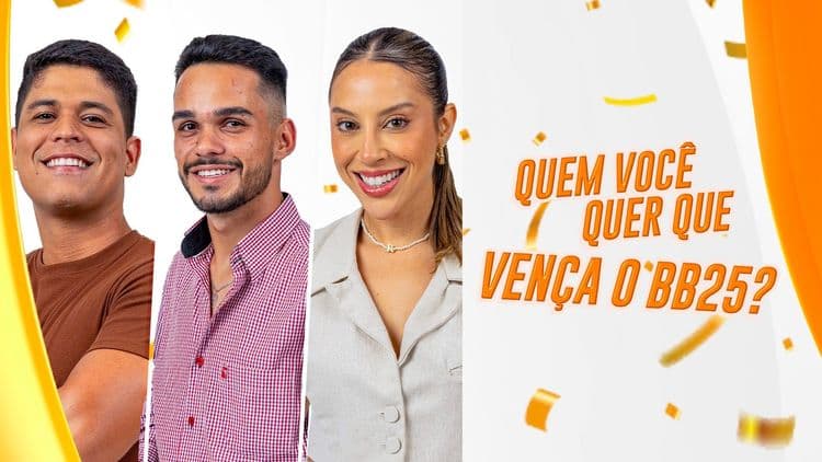 Guilherme, João Pedro e Renata na final da temporada. Reprodução: Globo