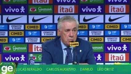 Carlo Ancelotti destaca Casemiro em sua primeira convocação para a seleção brasileira. Reprodução: Globo