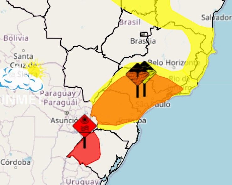 Piracicaba sob alerta para temporais de até 100 mm; confira previsão por cidades. Reprodução: G1