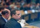 Tenente-coronel Mauro Cid durante sessão de interrogatório no STF sobre delação premiada. Reprodução: UOL