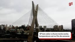 Céu nublado em SP com pancadas previstas e queda de temperatura no fim de semana. Legenda da imagem. Reprodução: Retorno do item 11