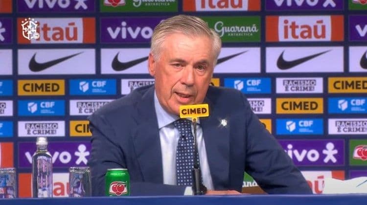 Carlo Ancelotti é condenado a um ano de prisão por fraude fiscal durante sua passagem pelo Real Madrid. Reprodução: Globo