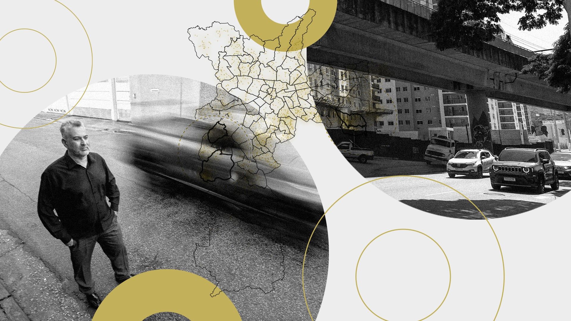 Mapa aponta avanço de roubo de carro em áreas periféricas de SP próximas a mata e represas.. Reprodução: Oglobo