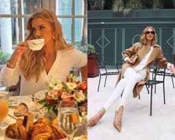 Ana Paula Siebert em hotel de luxo em Paris