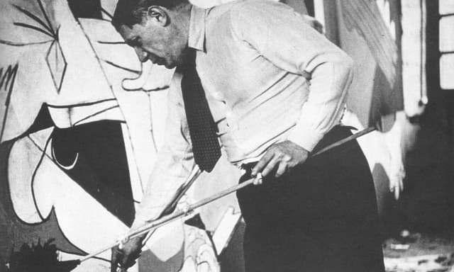 Guernica de Picasso, símbolo da violência e dos direitos humanos. Legenda da imagem. Reprodução: Retorno do item 11