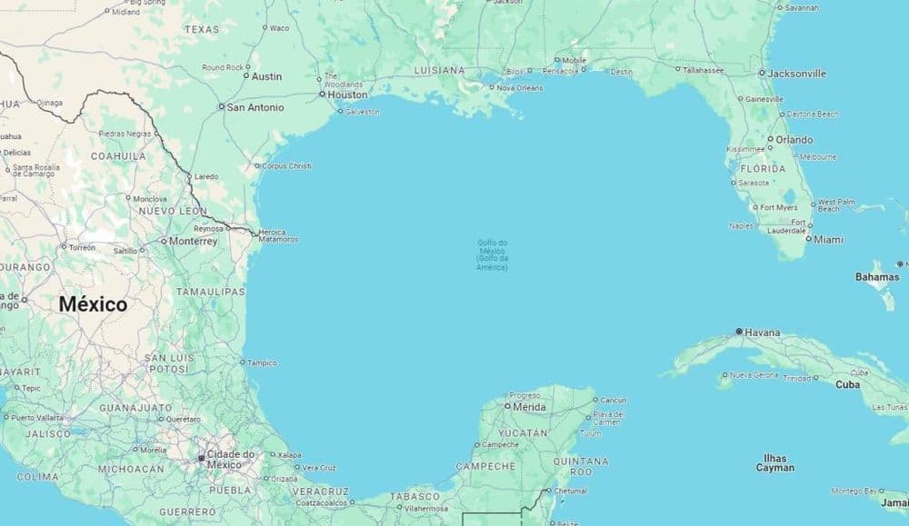 Google Maps altera nomenclatura do Golfo do México