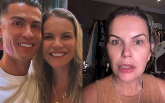 Katia Aveiro defende irmão Cristiano Ronaldo sobre ausência no funeral de Diogo Jota.; Reprodução: iG