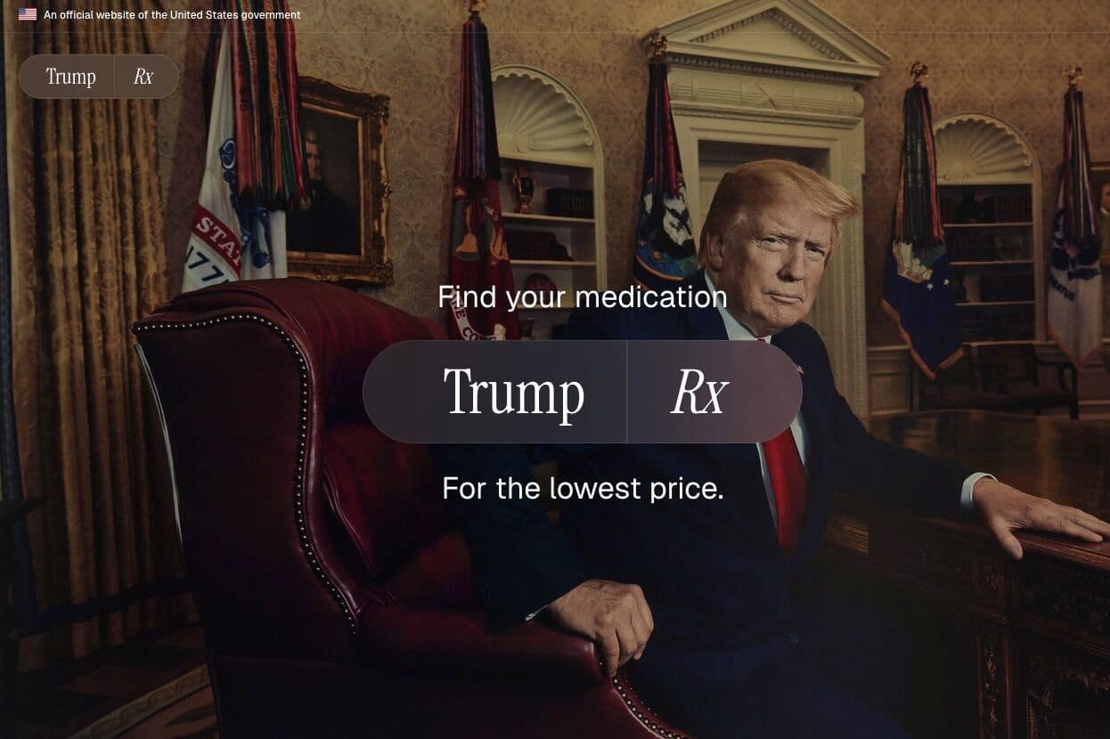 Screenshot do TrumpRX: IA na arte como estética de grifters e fascistas. Reprodução: Retorno do item 11