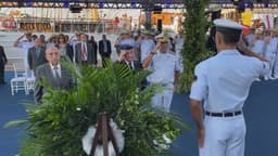 Ex-combatente prestigia cerimônia em homenagem às vítimas dos ataques no Rio de Janeiro. Reprodução: CNN Brasil