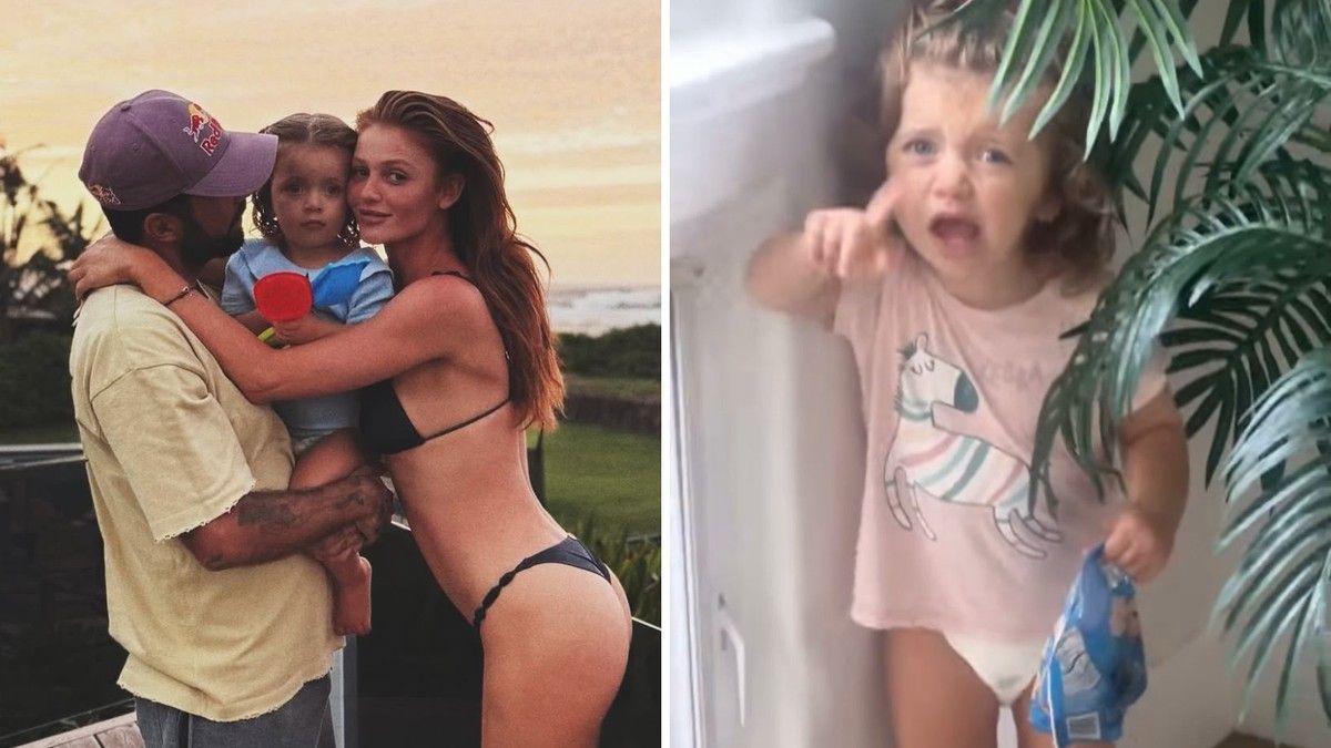 Cintia Dicker flagra filha comendo doce escondida no Havaí