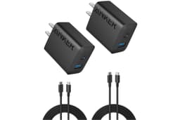 Pacote de dois carregadores Anker disponível por um preço acessível. Reprodução: Gizmodo