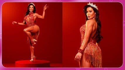 Gracyanne Barbosa é coroada rainha de bateria da União da Ilha para o Carnaval 2026.; Reprodução: Globo
