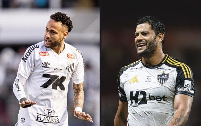 Neymar e Hulk aparecem em ação, mirando o título do Brasileirão pelo Santos. Reprodução: Retorno do item 11