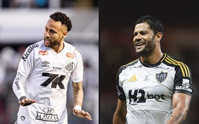 Neymar e Hulk aparecem em ação, mirando o título do Brasileirão pelo Santos. Reprodução: Retorno do item 11