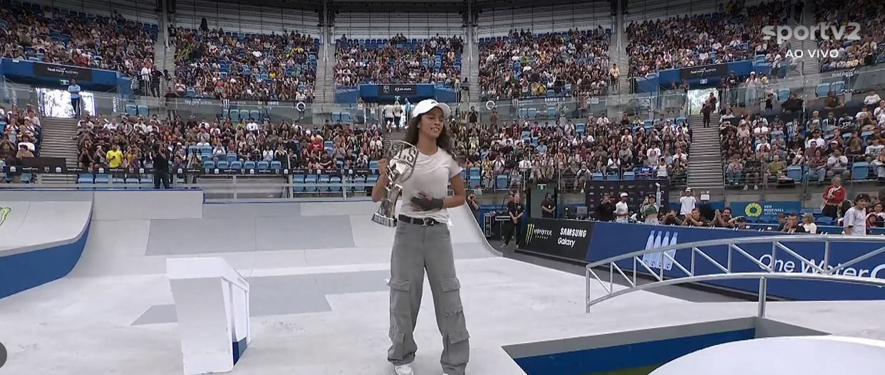 [Rayssa Leal vence a SLS Sydney e abre a temporada]. Reprodução: Ge