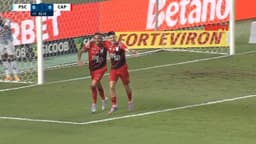 Furacão enfrenta dificuldades, mas conquista vitória contra o Paysandu na estreia. Reprodução: Globo