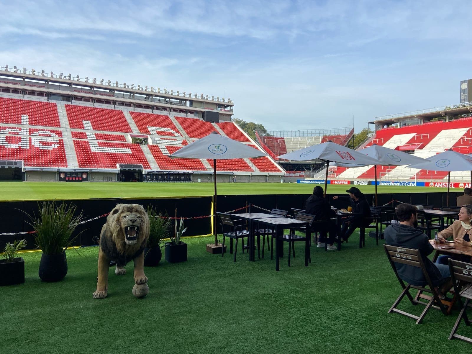 Torcida se prepara para grande festa no estádio Jorge Luis Hirsch em busca de reabilitação na Libertadores. Reprodução: Globo