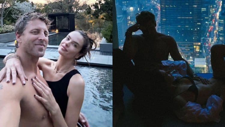Modelo exibe lingerie em ensaio fotográfico ao lado de empresário. Reprodução: Marie Claire