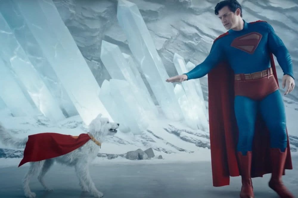 A popular imagem de Krypto, o cão do Superman, destaca a nova onda de produtos licenciados. Reprodução: Gizmodo