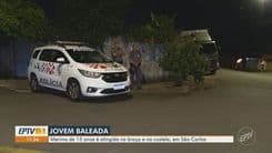 Local onde corpo de mulher foi encontrado em Araras, SP. Reprodução: Globo