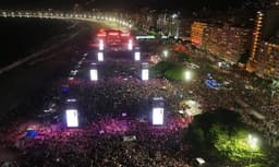 Lady Gaga quebra recorde com show gratuito em Copacabana, reunindo 2,5 milhões de pessoas. Reprodução: Diário do Rio