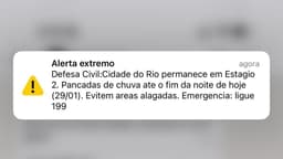 Defesa Civil do Rio envia alerta de chuva para celulares